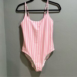 Old Navy Pink and White Striped One-Piece